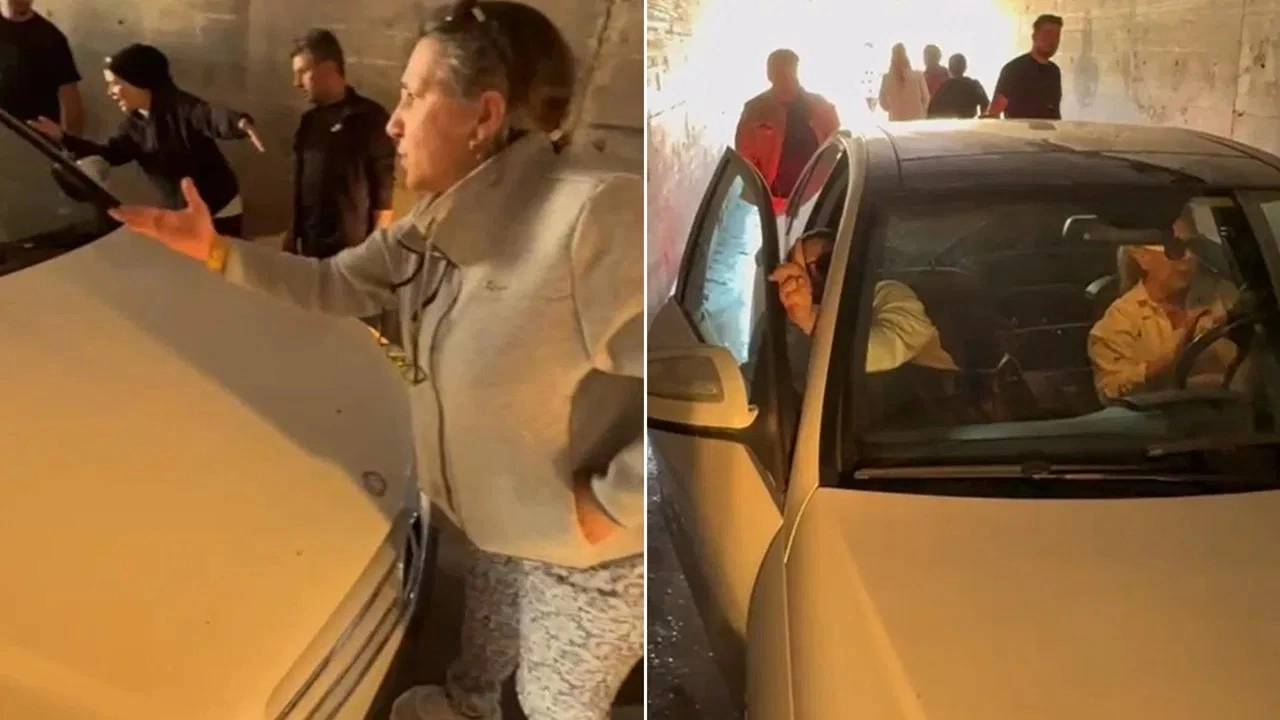 Yol vermeme kavgası... Trafik kitlendi!