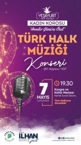 Yeşilyurt Kent Konseyi Kadın Korosunun ‘Anneler Günü’ Konseri 7 Mayıs Saat 19:30’da!